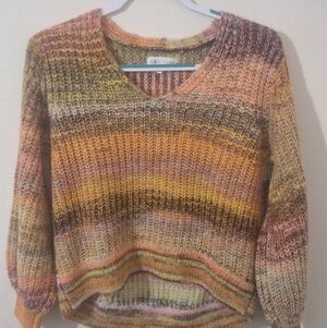 Lou& Grey For Loft Striped Knit Sweater